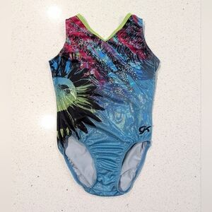 CIRQUE DU SOLEIL GK Elite AXS Extra Small Gymnastics Dance leotard HOLOGRAPHIC